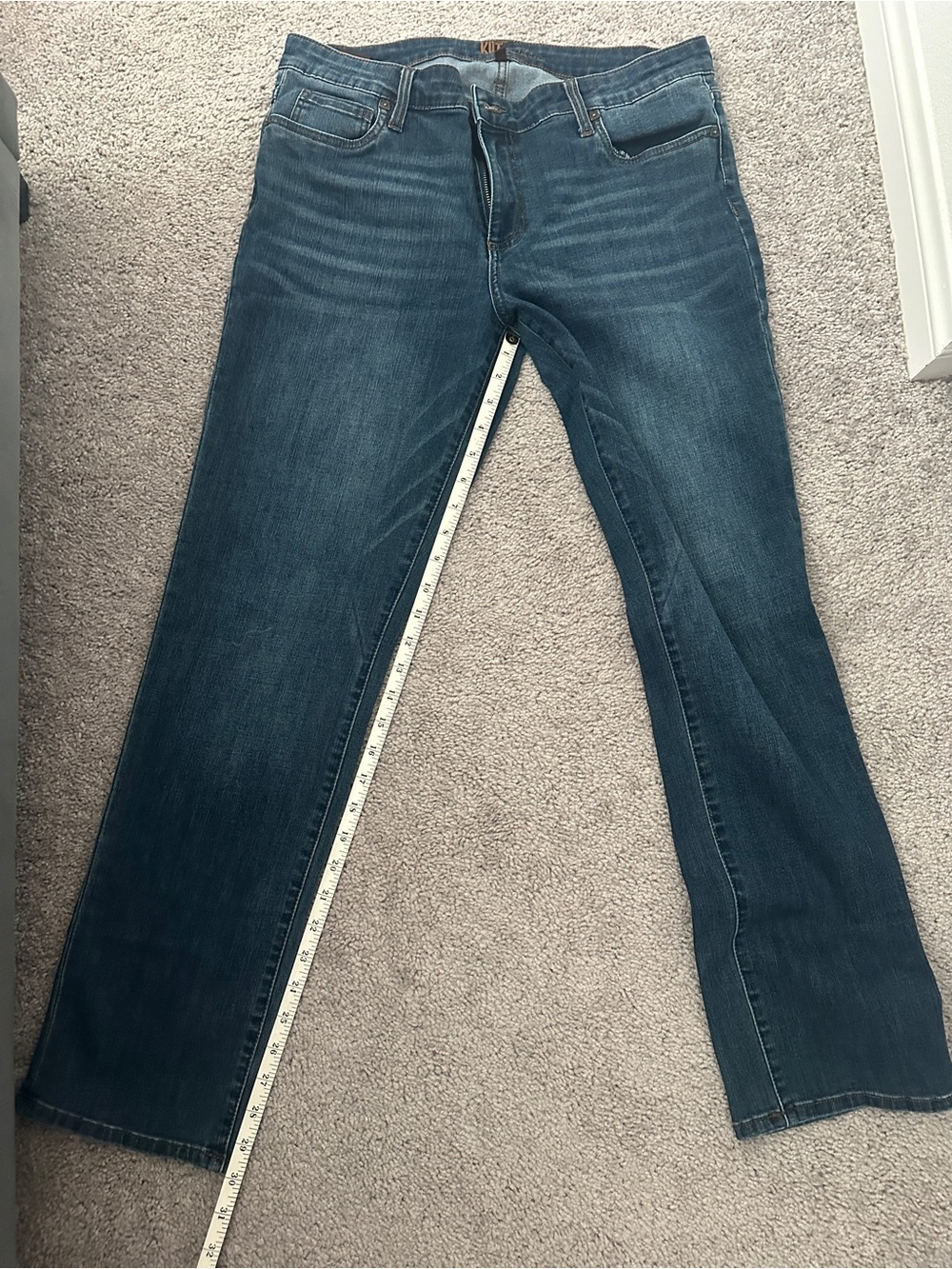 Kut from the Kloth Women's Dark Blue Boot Cut Jeans Size 12